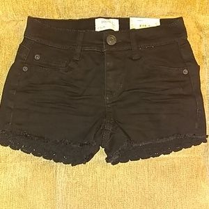 Black Jean Shorts